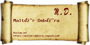 Maltár Debóra névjegykártya